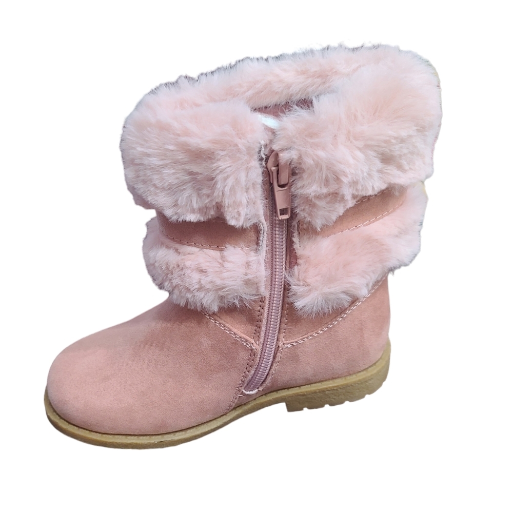 Rachel Shoes Toddler Girls Size 11 Harmoni Fur Faux Suede Boots - Picture 5 of 13